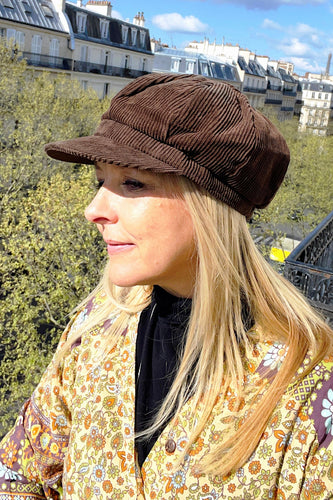 Cap Portobello Baker Boy Style Corduroy
